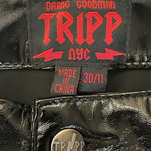 Daang Goodman Tripp NYC Black Pants Size 30/11 PVC Vinyl **FLAWS SEE PHOTOS** - Picture 6 of 12